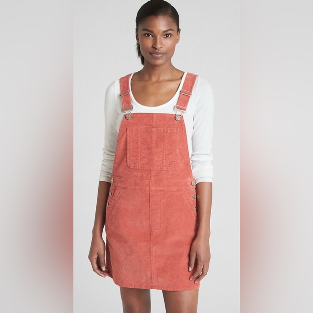 GAP Cord Overall Dress Earthenware red, size XXL